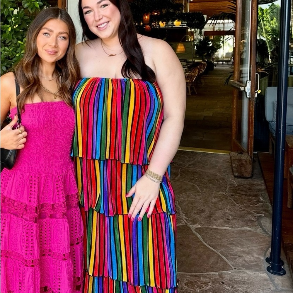 Show Me Your MuMu Rainbow Off-Shoulder Dress - Picture 2 of 3